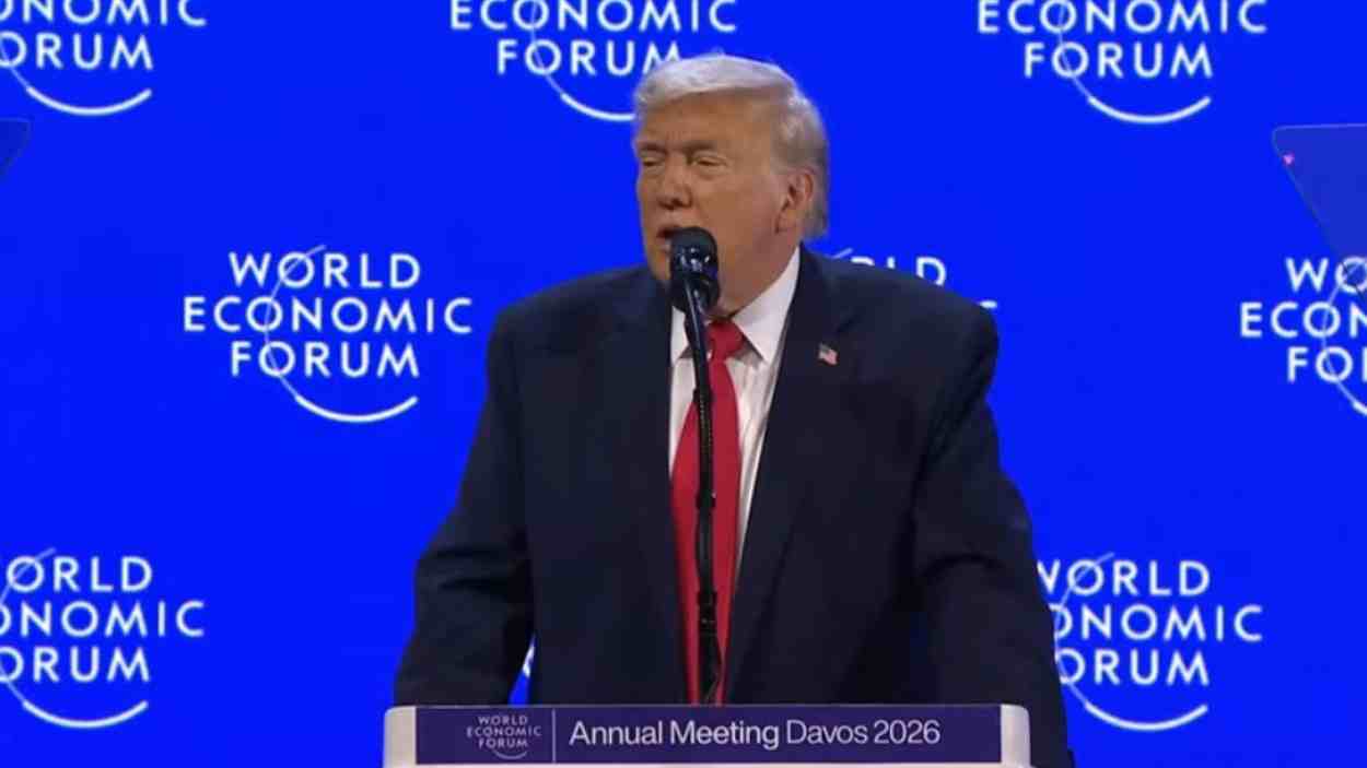 Trump en una comparecencia en Davos