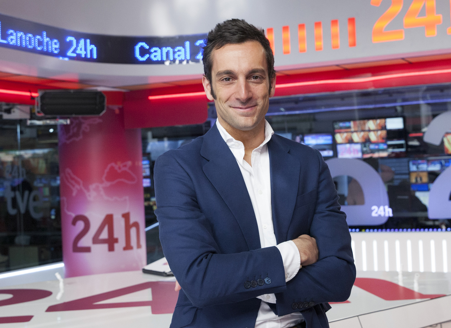 Álvaro Zancajo sigue el camino previsto en su llegada a TVE: ahora un telediario en el Canal 24 Horas que dirige. Foto RTVE