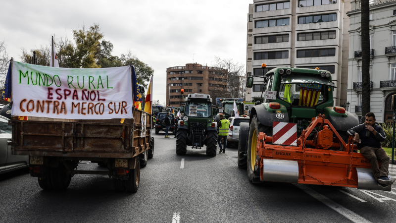 Tractorada contra Mercosur en Valencia. EP/Archivo. Tractorada contra Mercosur en Valencia. EP/Archivo.