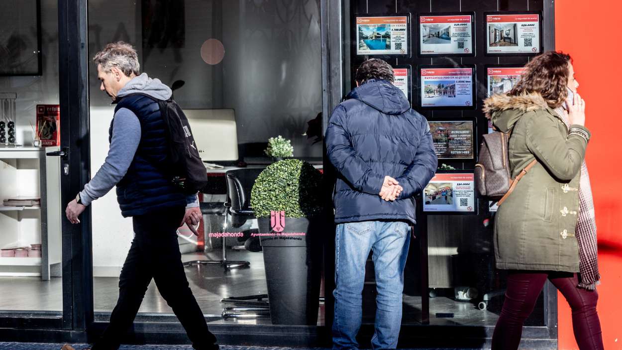 Oficina inmobiliaria en Madrid. EP