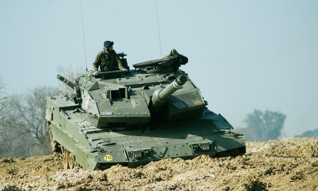 Un tanque realizando maniobras. SERVIMEDIA