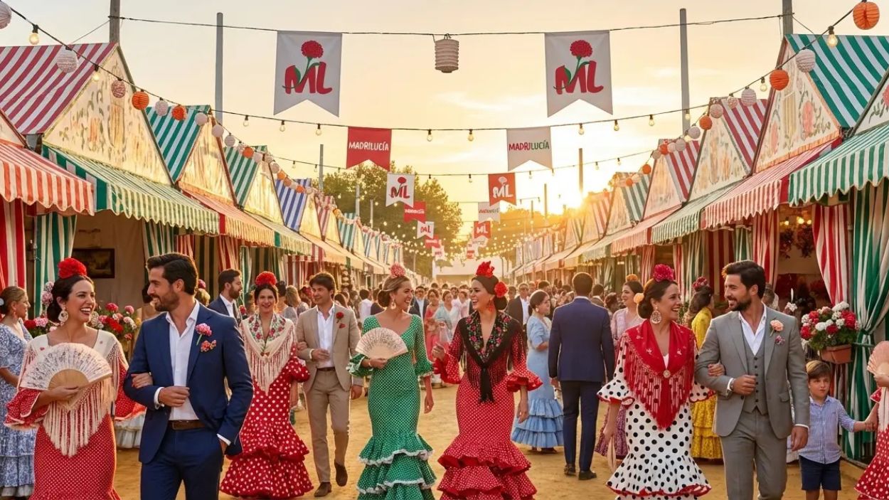 Imagen creada con IA sobre Madrilucia, la 'Feria de Sevilla en Madrid' / Madrilucia
