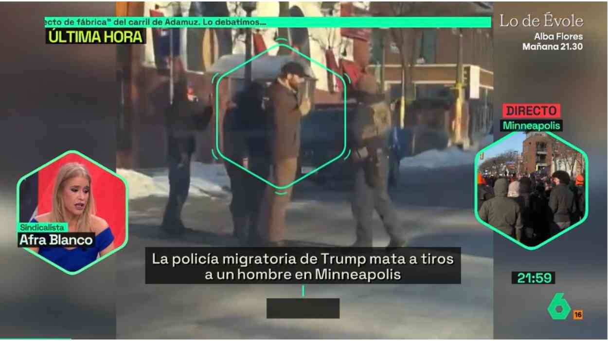 La sindicalista Afra Blanco interviene en laSexta Xplica tras la muerte de un hombre de 37 años en Minneapolis por parte del ICE. LaSexta Xplica