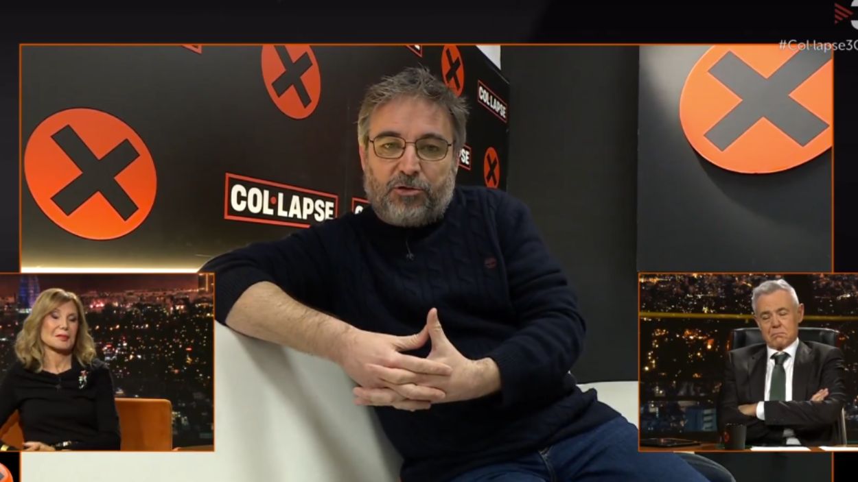 El cruce entre Pilar Eyre y Jordi Évole que acaba con una pregunta sobre Felipe VI y Letizia. TV3. 