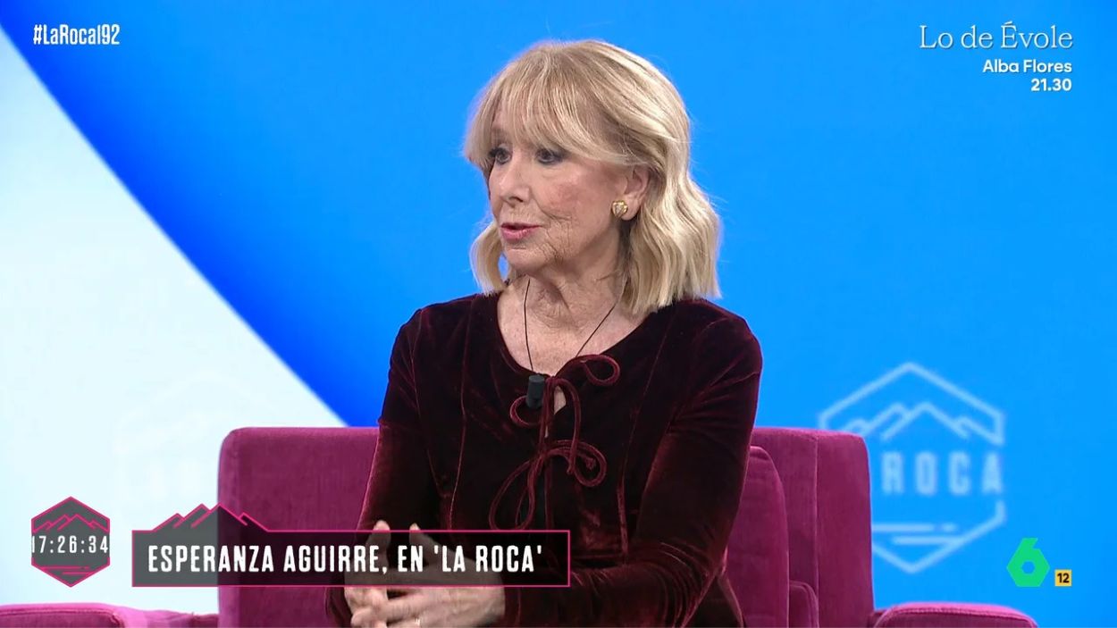 Esperanza Aguirre en 'La Roca'. Atresmedia