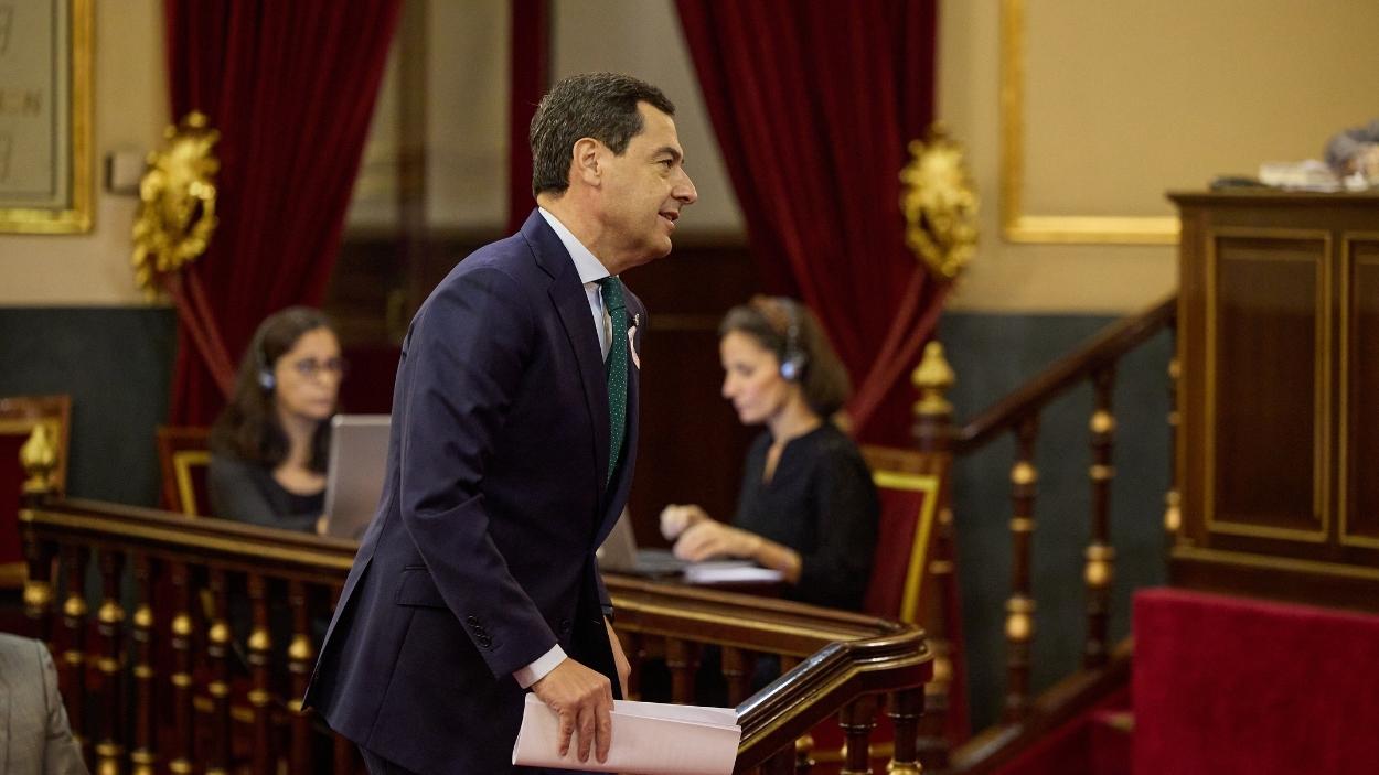 El presidente de la Junta de Andalucía, Juan Manuel Moreno Bonilla. EP/Archivo.