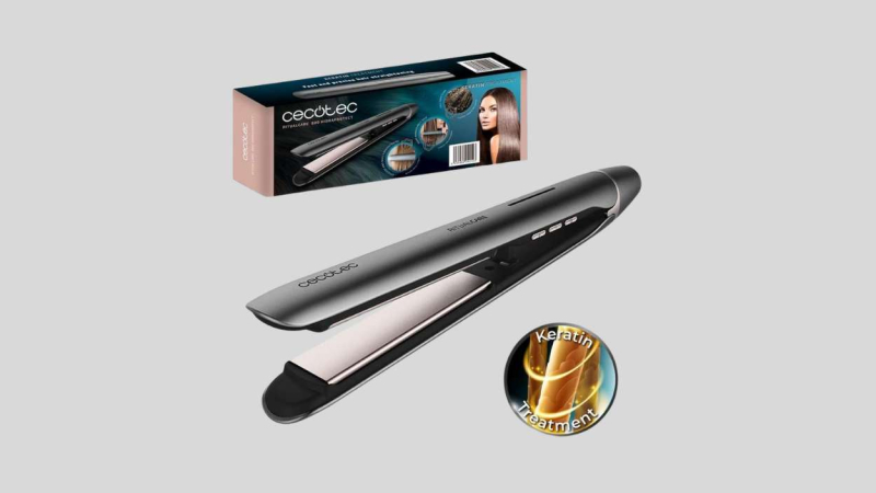 Cecotec Plancha de Pelo con revestimiento de keratina y aceite de argán