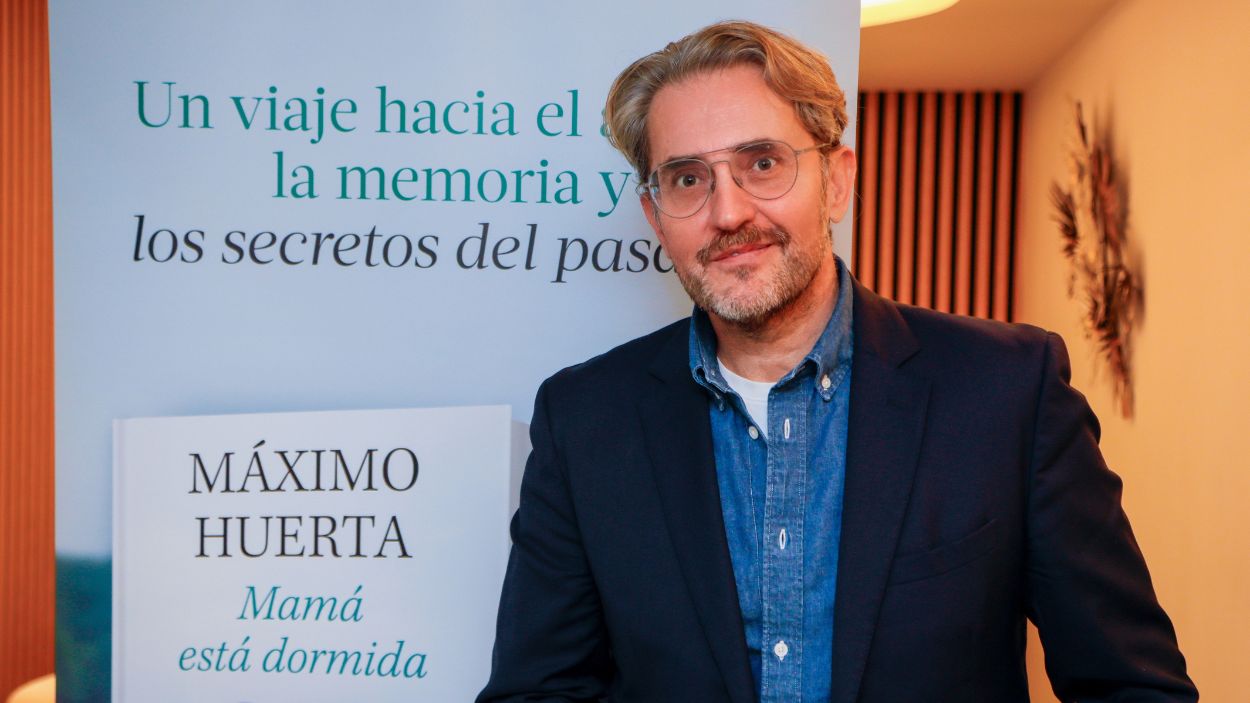 Máximo Huerta durante la presentación en Madrid de 'Mamá está dormida' (Foto: Javier Ocaña)