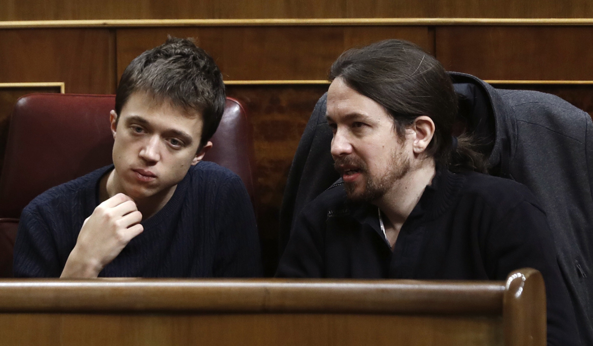 Íñigo Errejón y Pablo Errejón en el Congreso de los Diputados.