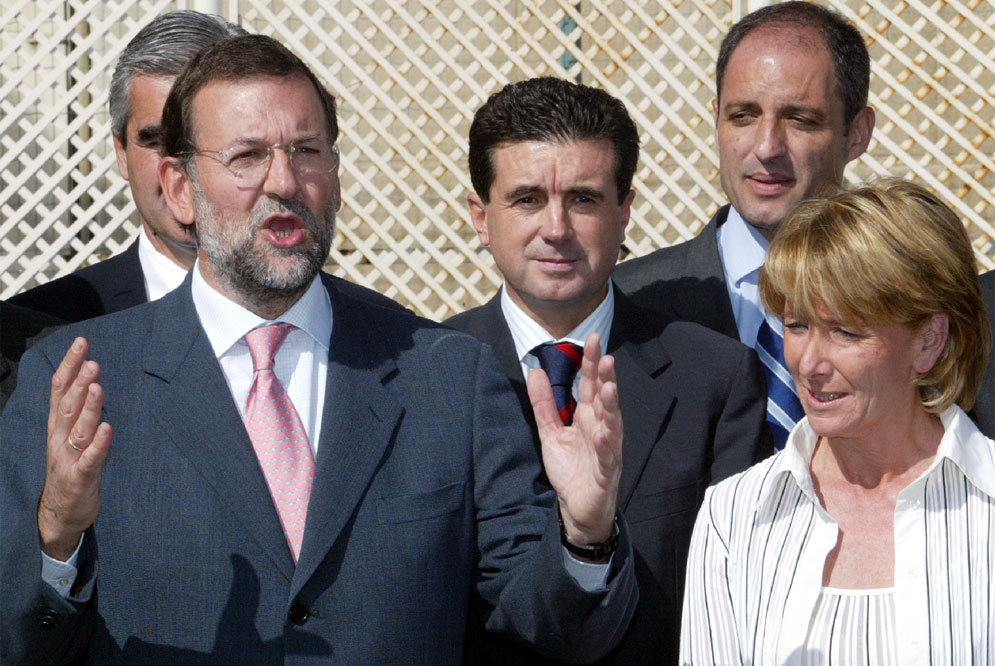 Mariano Rajoy, Jaume Matas, Francisco Camps y Mariano Rajoy.