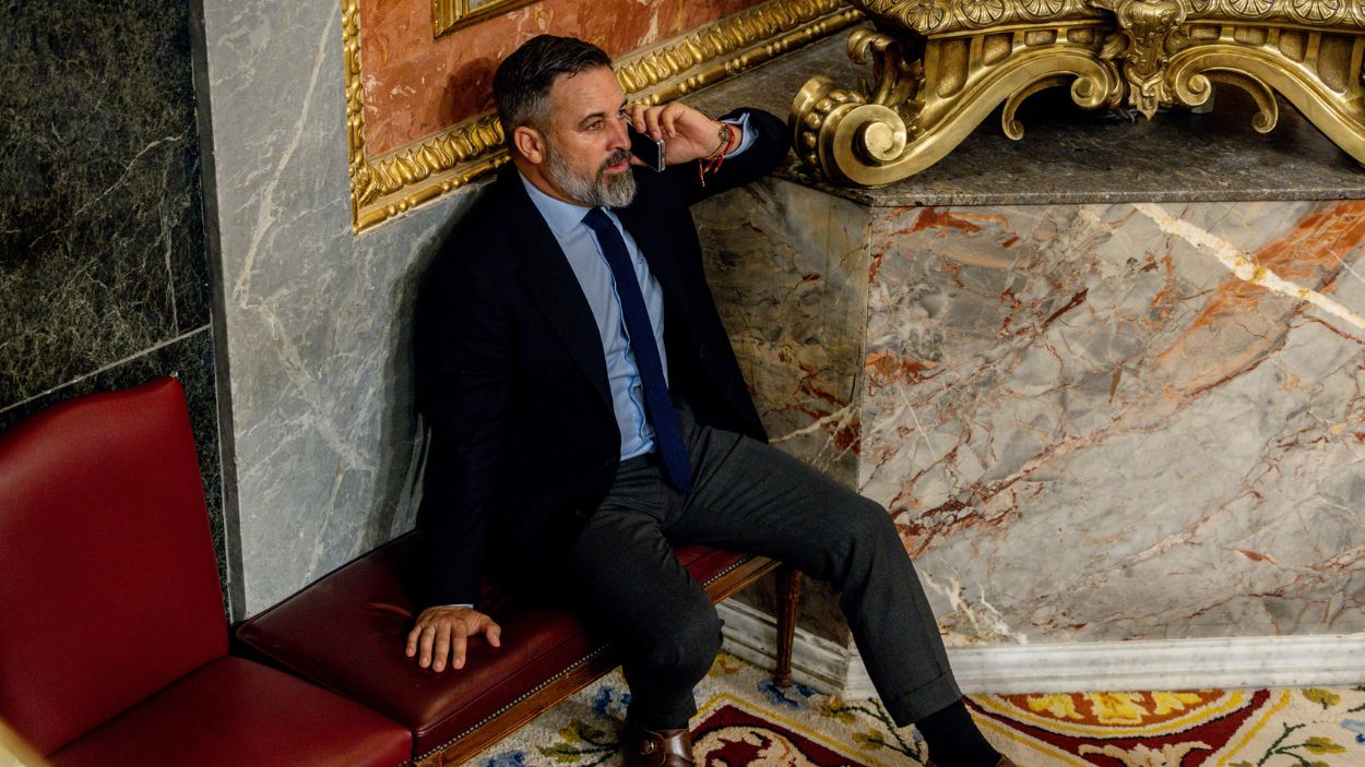 El líder de Vox, Santiago Abascal. EP