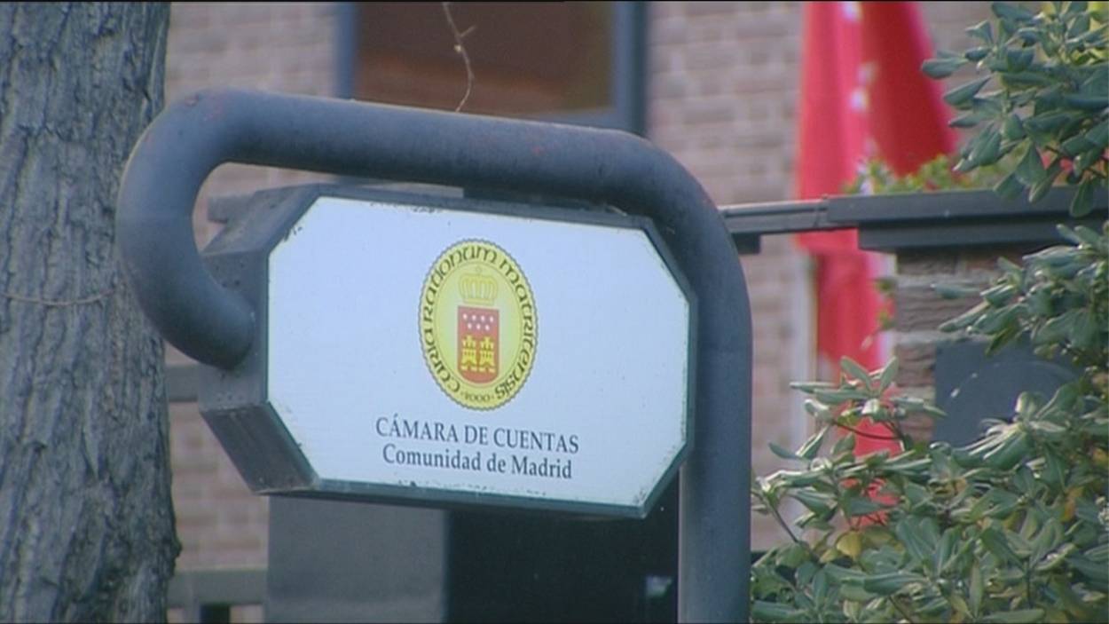 Cartel de la Cámara de Cuentas de la Comunidad de Madrid. Archivo.