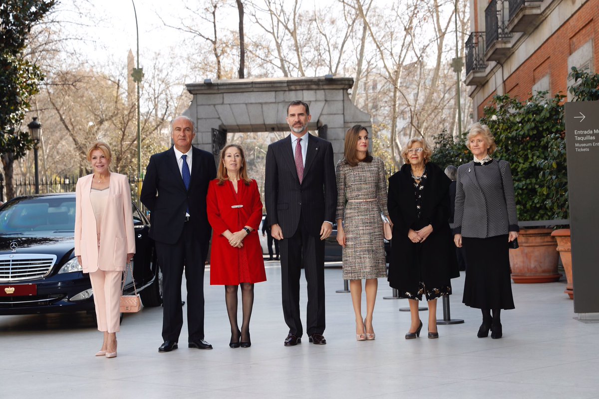 Felipe VI y la reina Letizia en el Museo Thyssen, donde han conocido la sentencia del caso Nóos.