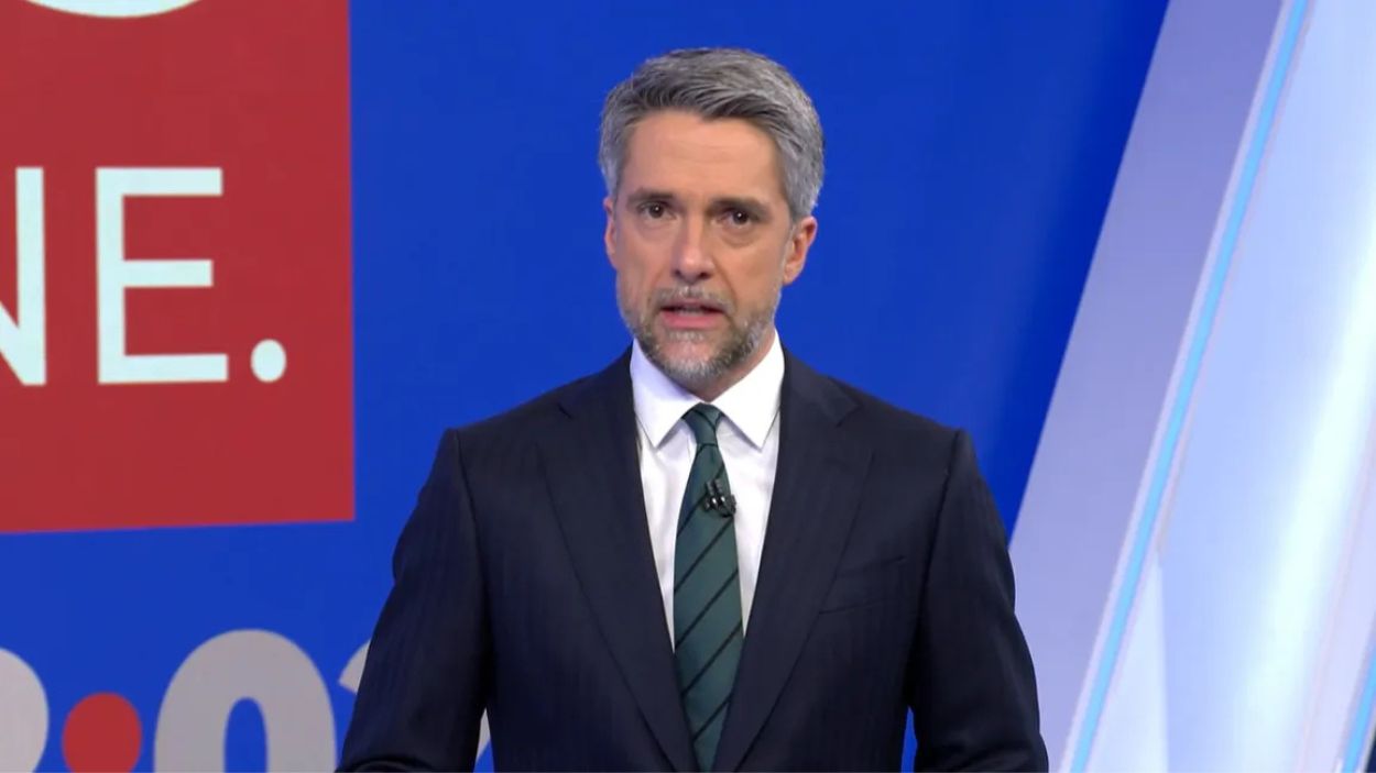 Carlos Franganillo en 'Informativo Telecinco'. Mediaset España