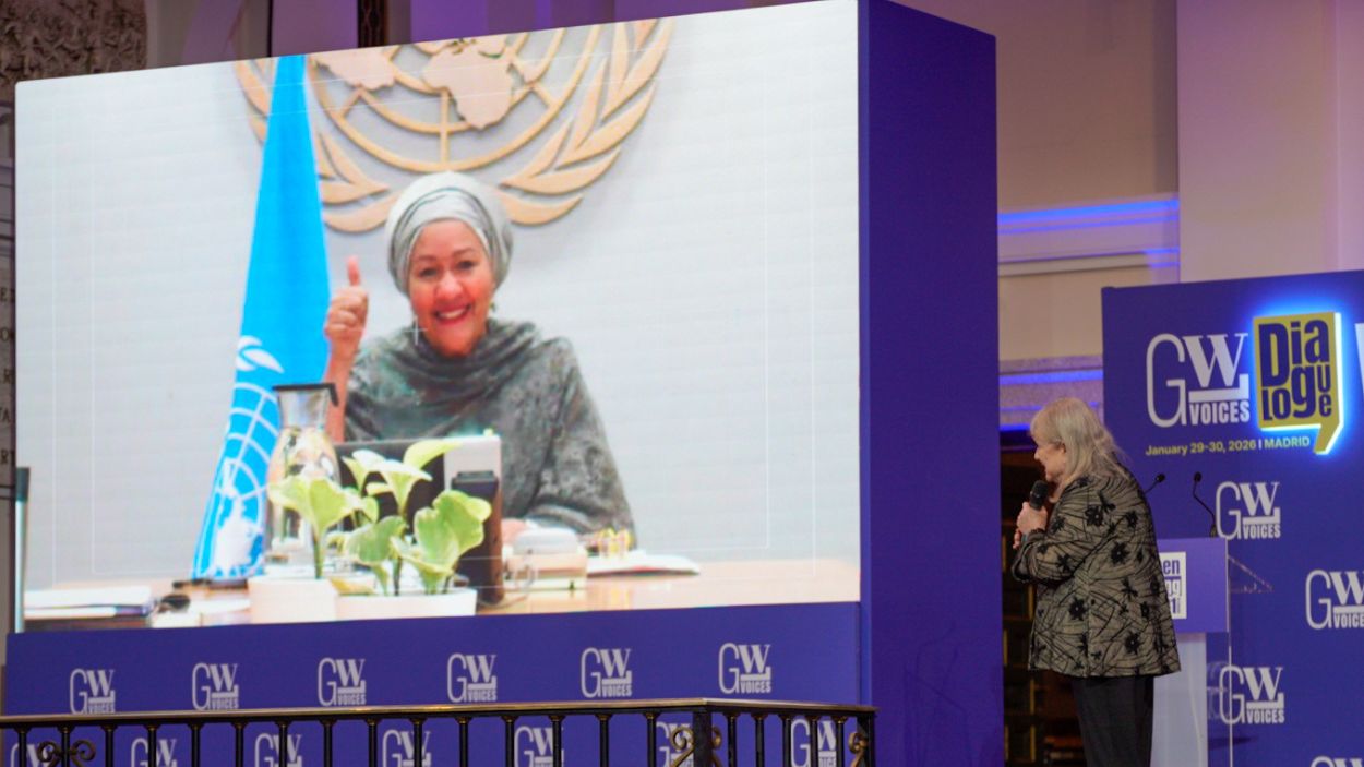 Presentación del informe 'Mujeres liderando la ONU en el siglo XXI' en Madrid. Fuente: GWL Voices Images. 