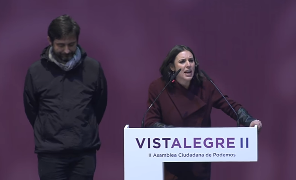 La nueva portavoz de Podemos en el Congreso, Irene Montero, durante Vistalegre II