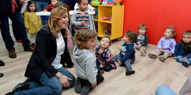 Visita de la presidenta Susana Díaz a un centro escolar.