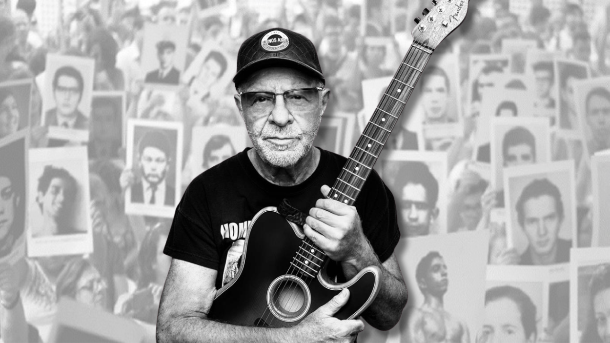 León Gieco. Fotomontaje.