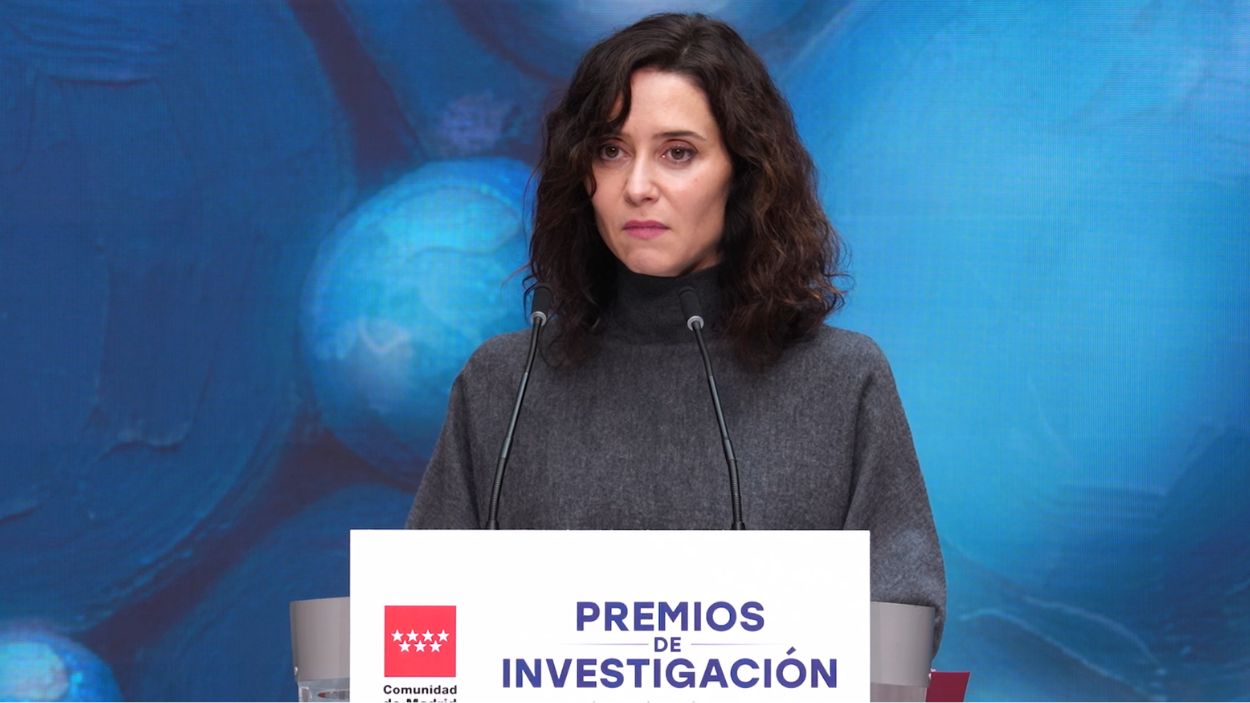 Isabel Díaz Ayuso en la gala de entrega de los Premios de Investigación 2025