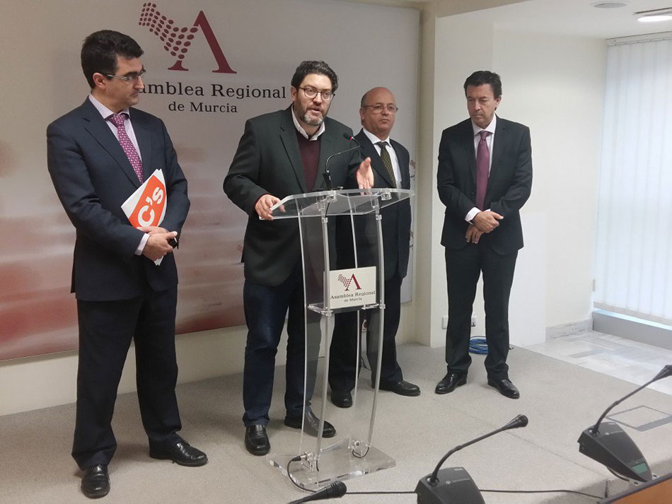 Los cuatro diputados de Ciudadanos Murcia en la Asamblea regional