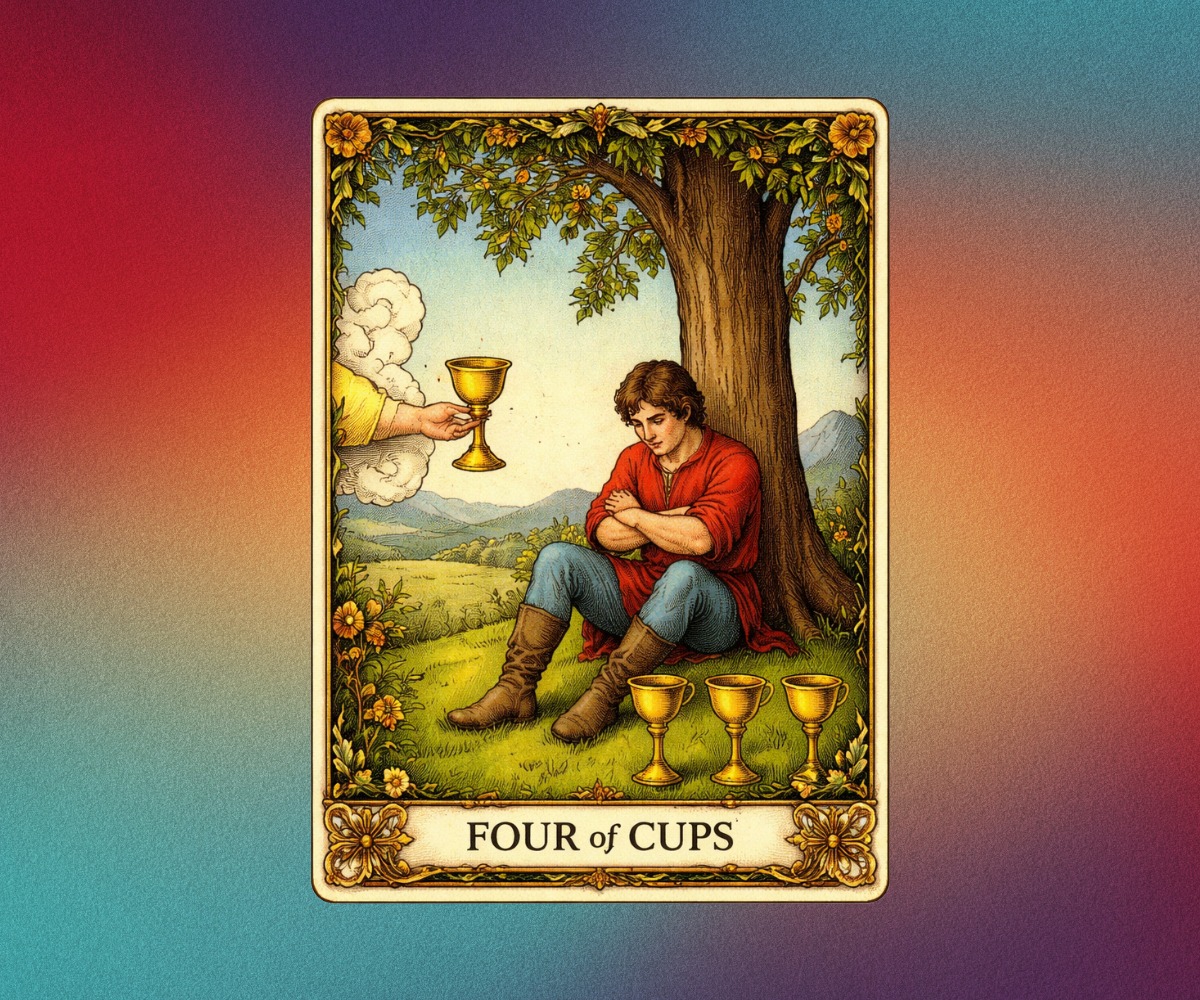 Cuatro de Copas Carta de Tarot
