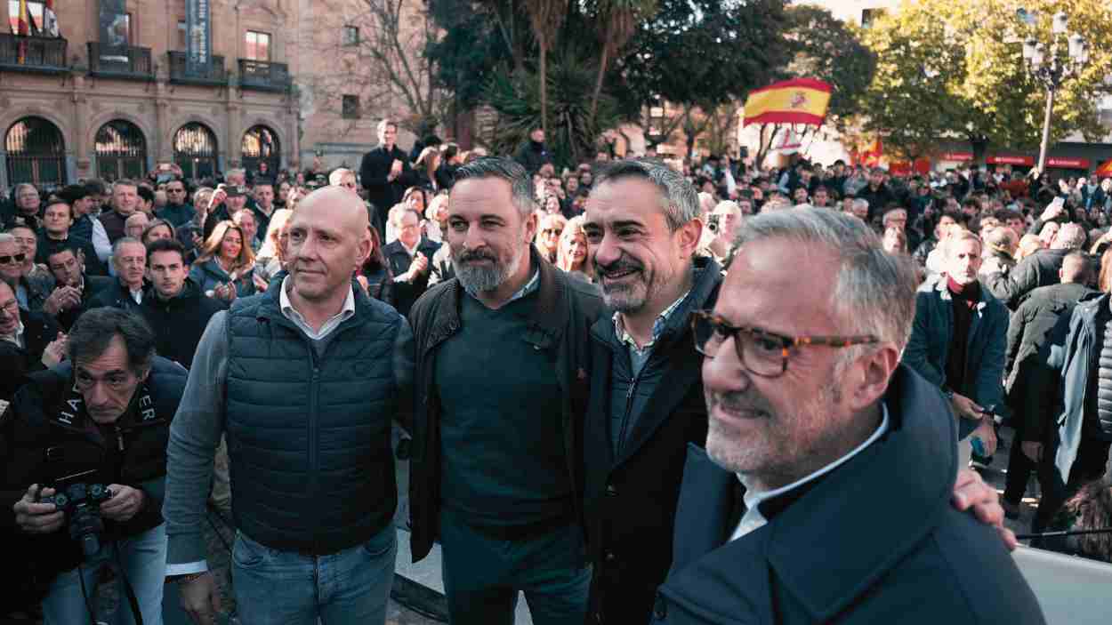 Vox durante un mitin en Castilla y León. Europa Press