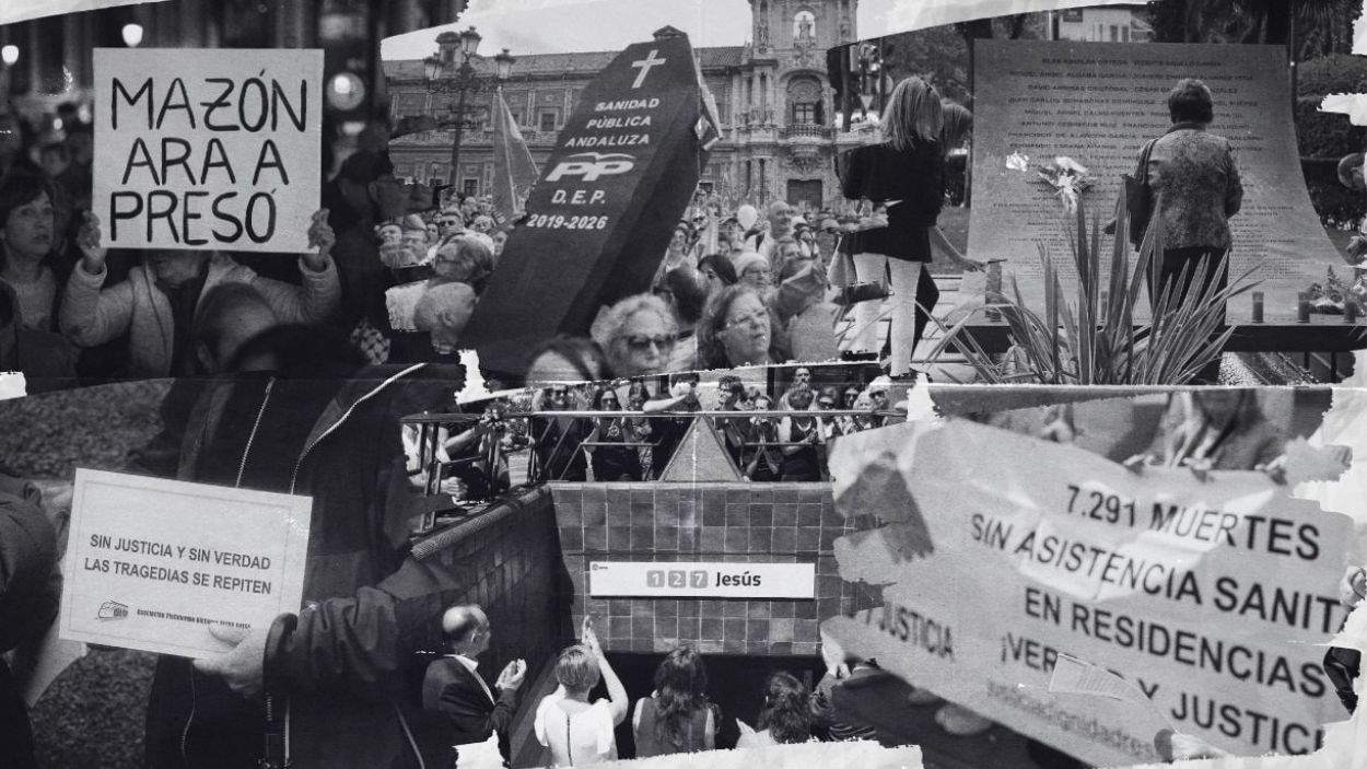 Fotomontaje de las víctimas de tragedias que ha sufrido España. Elaboración propia.