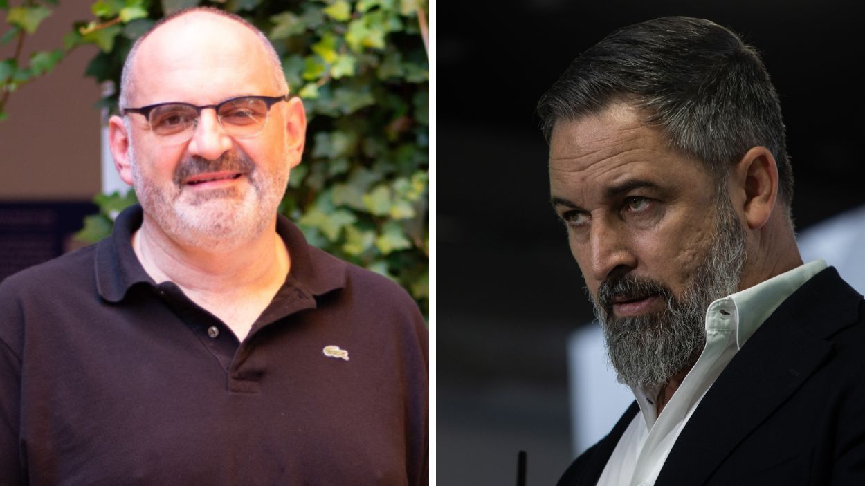 Antón Losada y el líder de Vox, Santiago Abascal. Elaboración propia.