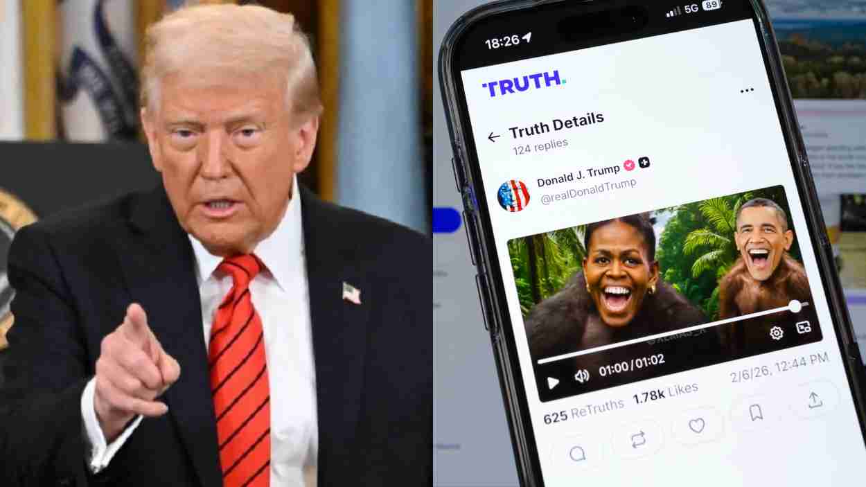 Trump comparte un video donde los Obama aparecen como una pareja de monos