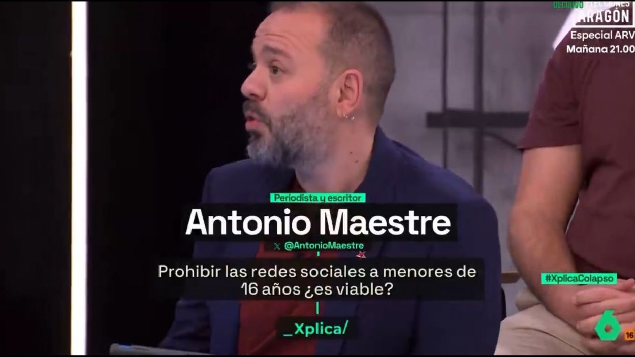 Antonio Maestre durante su intervención en laSexta Xplica. LaSexta.