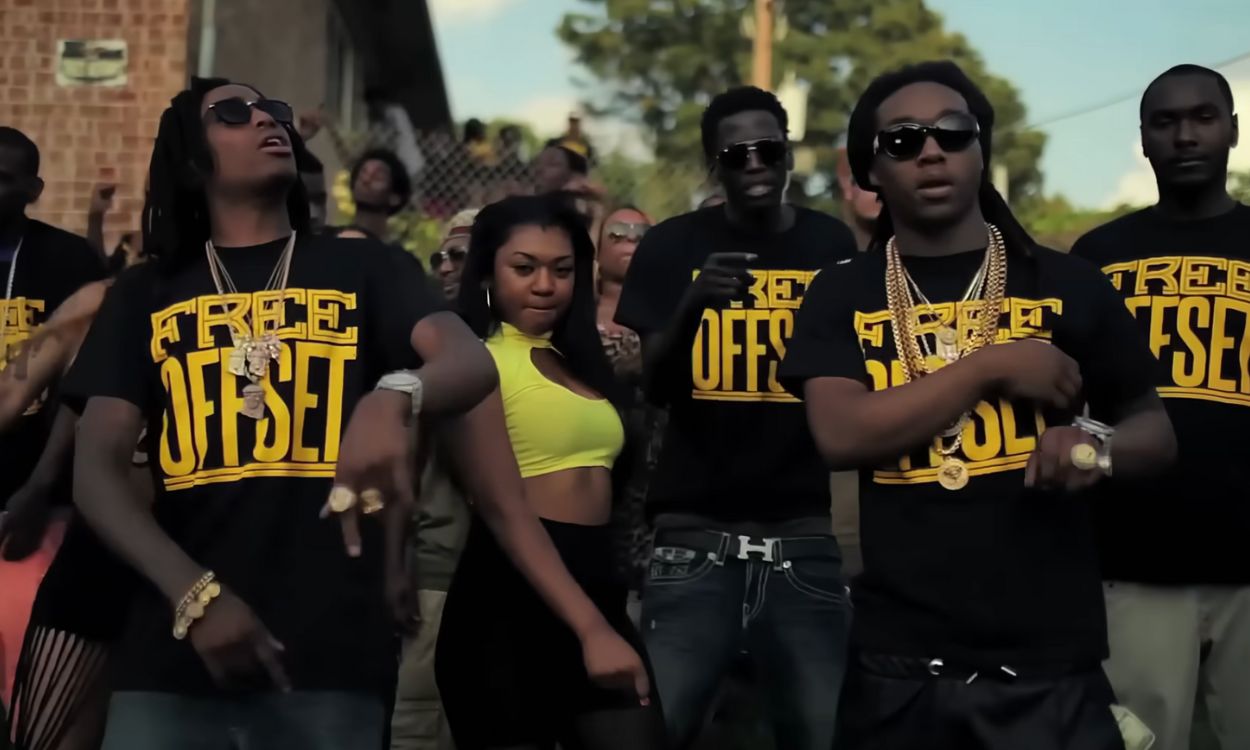 Captura del videoclip de Banda, icónica canción de Migos.