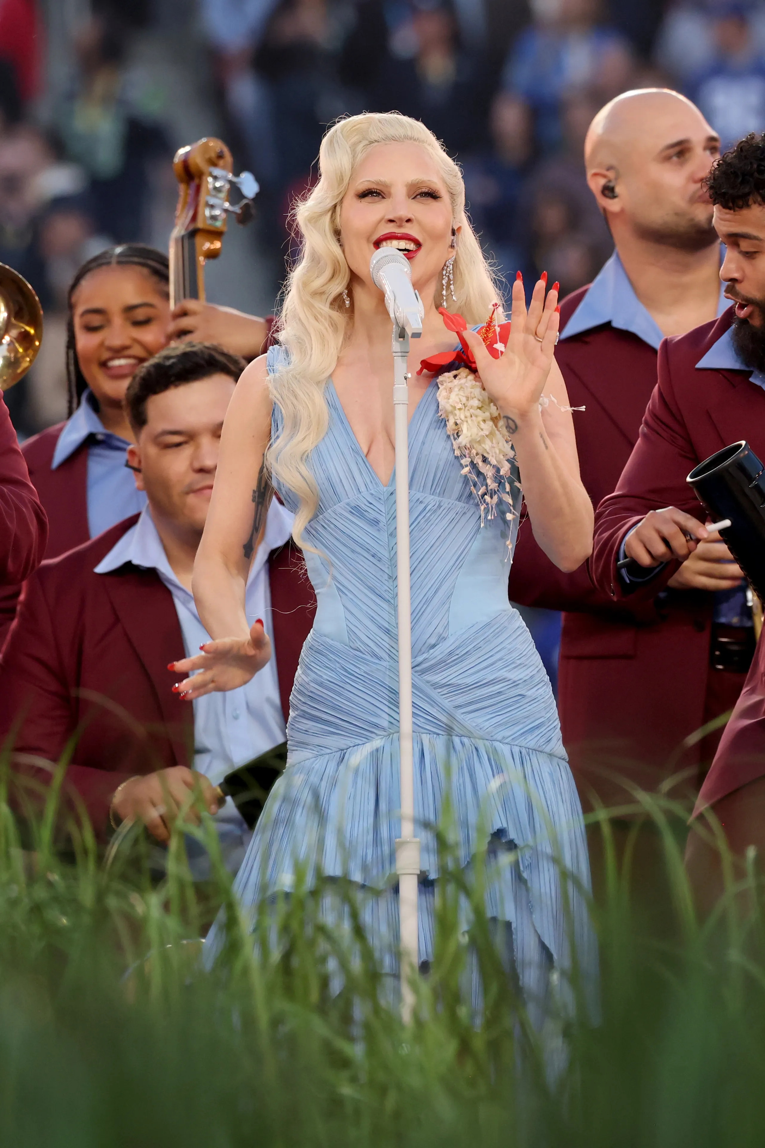 Lady Gaga durante el Super Bowl