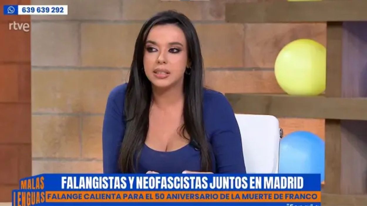 Sarah Santaolalla en 'Malas Lenguas'. TVE