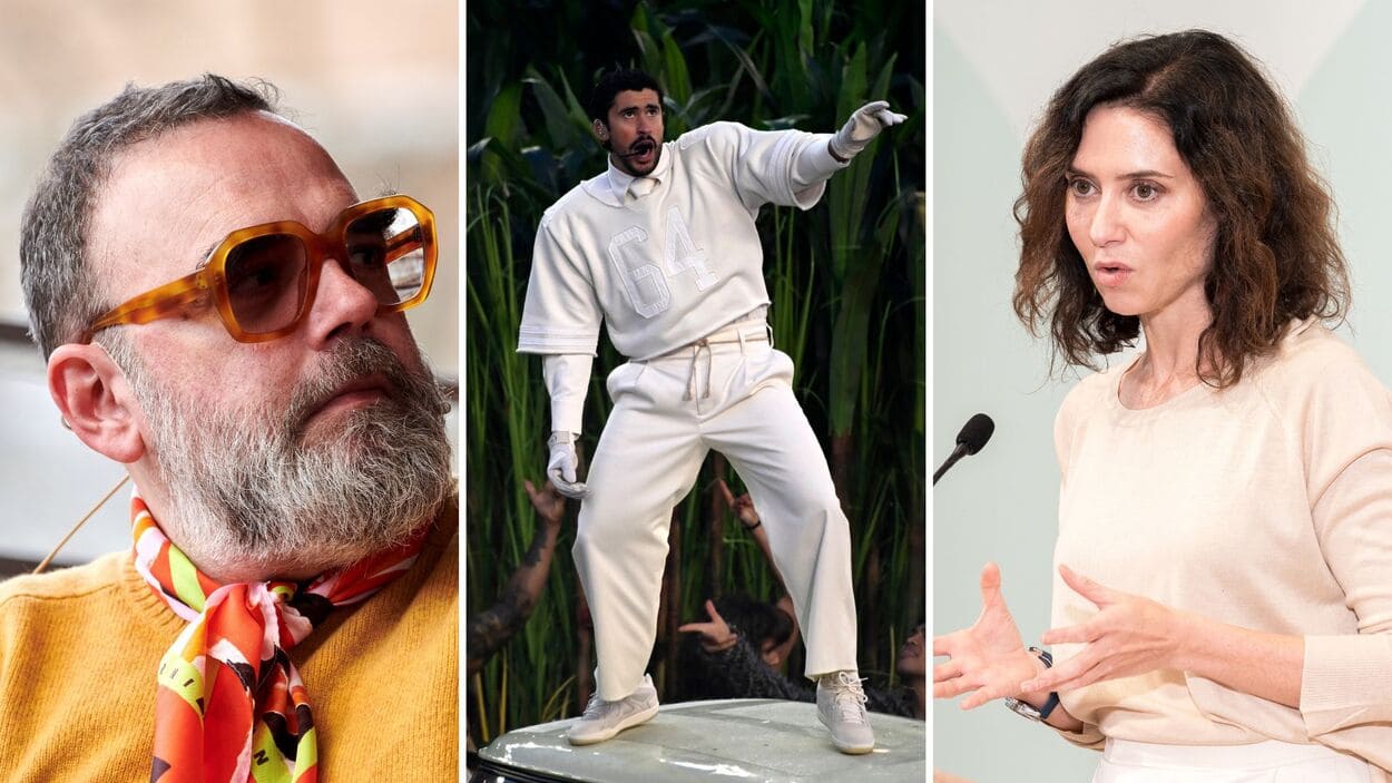 Bob Pop, Bad Bunny e Isabel Díaz Ayuso. Elaboración propia.