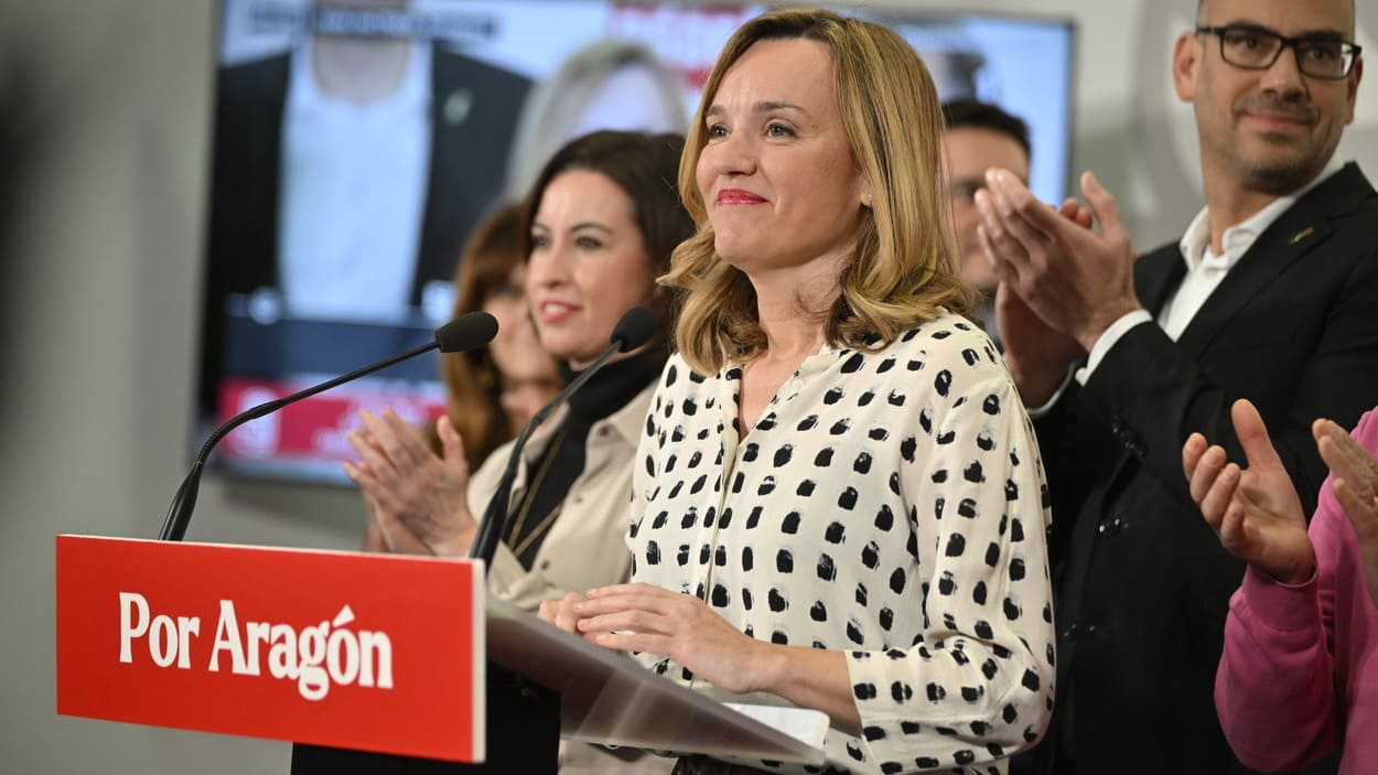 La candidata del PSOE a la Presidencia al Gobierno de Aragón, Pilar Alegría. EP.