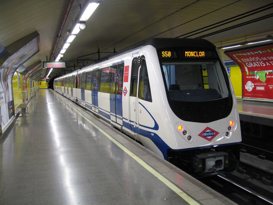 Estación de metro de la red de Madrid. 