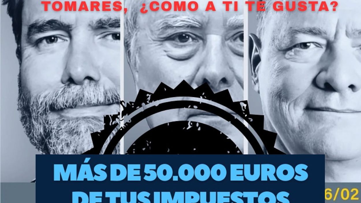 Imagen de denuncia del PSOE de Tomares en su página de Facebook