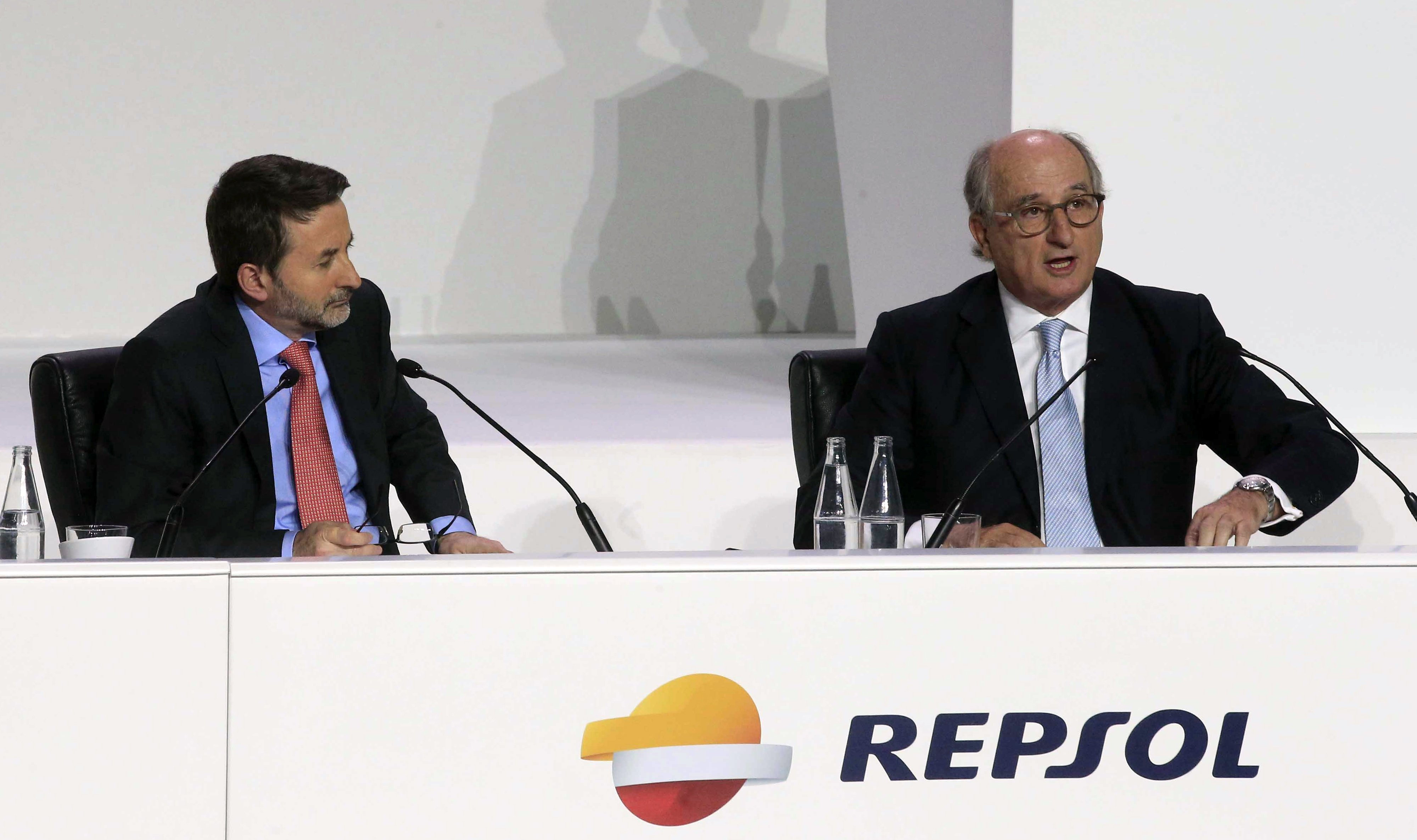 Josu Jon Imaz y Antonio Brufau, consejero delegado y presidente de Repsol