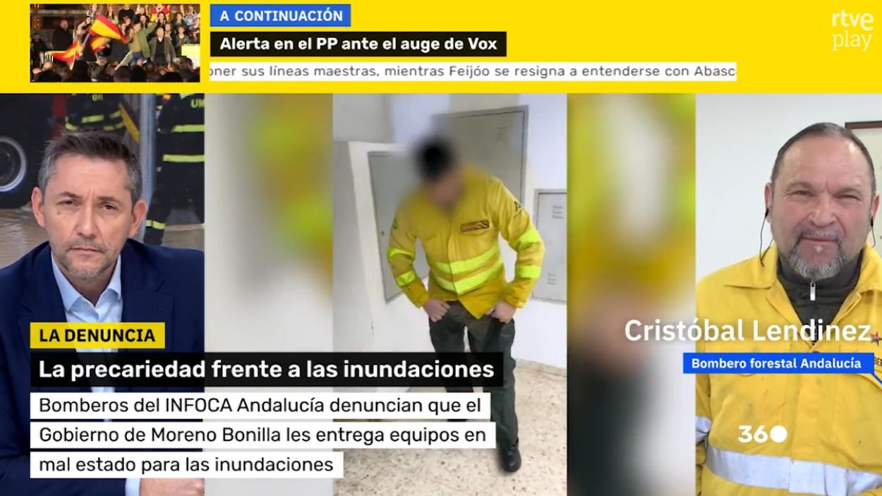 Bombero del Infoca, Cristóbal Lendínez, en Mañaneros