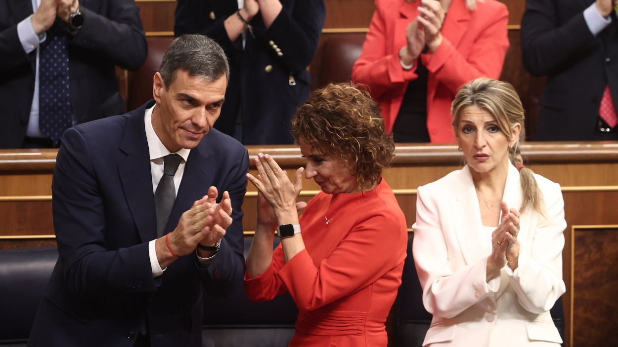 El presidente del Gobierno, Pedro Sánchez, en el Congreso de los Diputados. EP