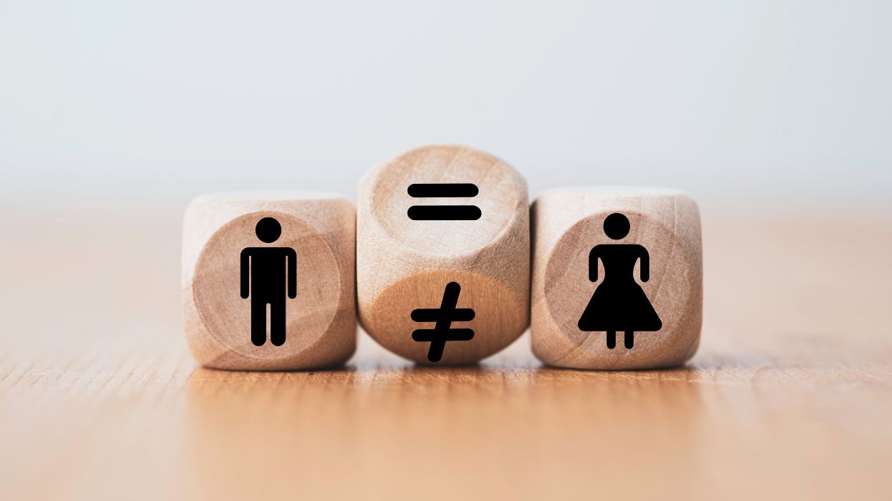 Imagen de recurso sobre la desigualdad salarial entre hombres y mujeres. Canva.