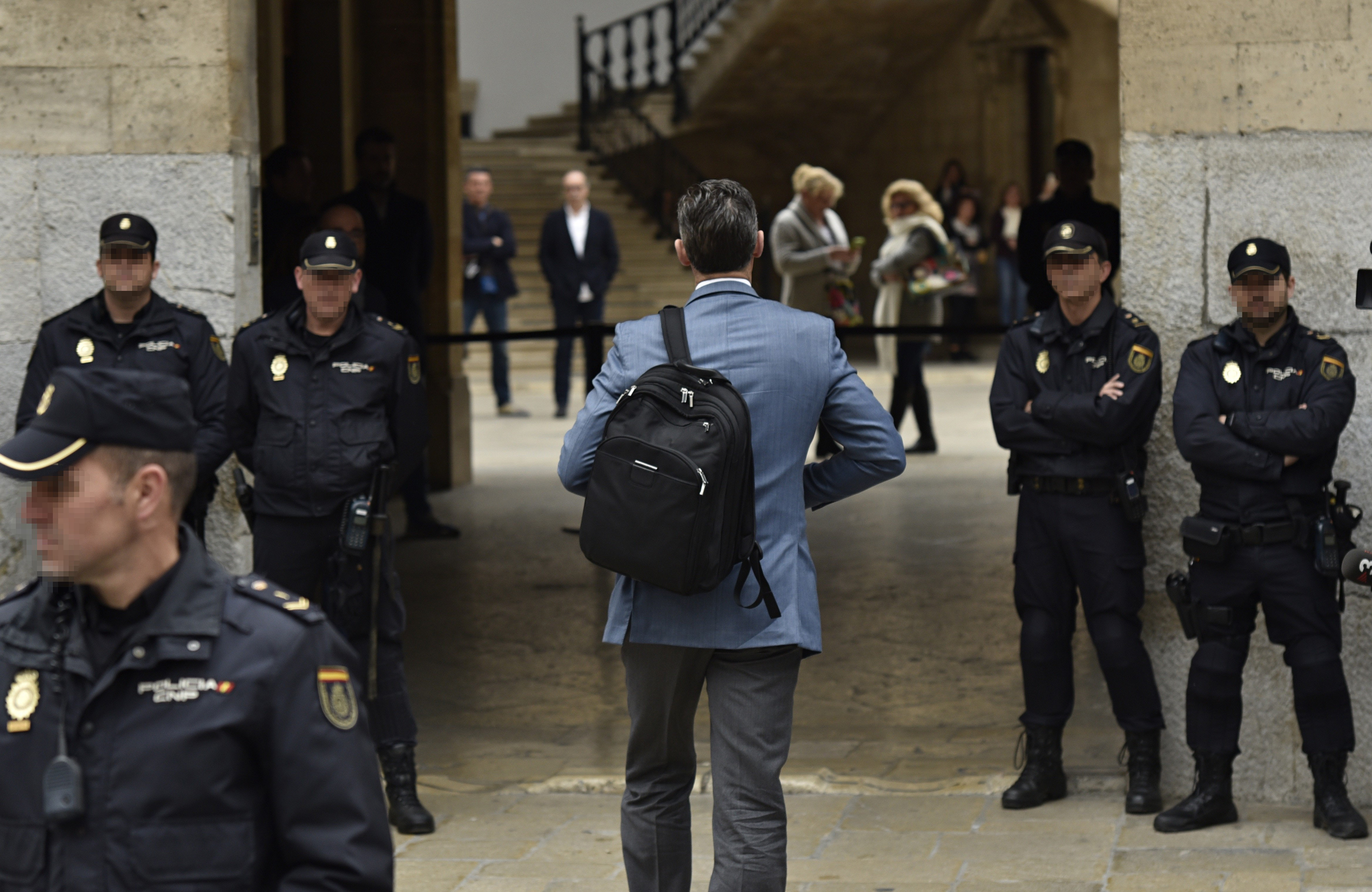 Iñaki Urdangarin a su llegada a la Audiencia de Palma 