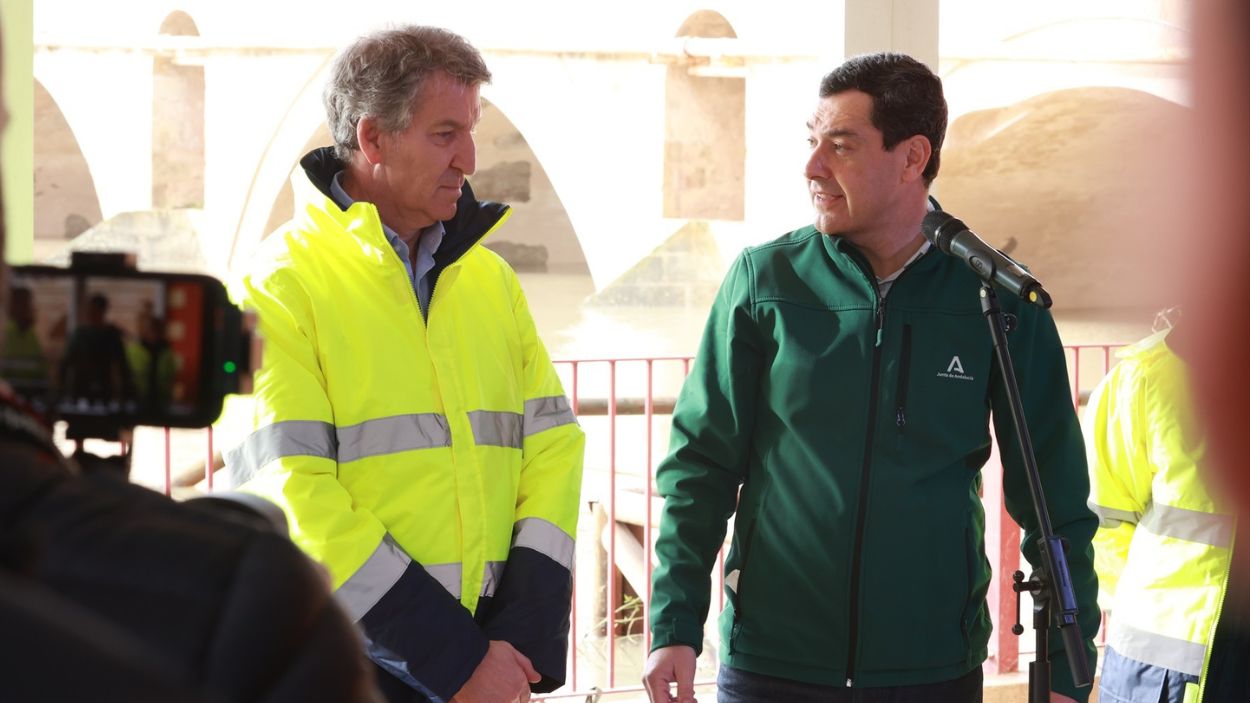 Presidente del PP, Alberto Núñez Feijóo y presidente de la Junta de Andalucía, Moreno Bonilla en Jerez / EP