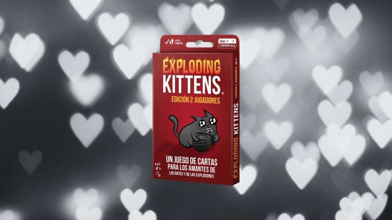 Exploding Kittens edición 2 jugadores, un juego de mesa para San Valentín
