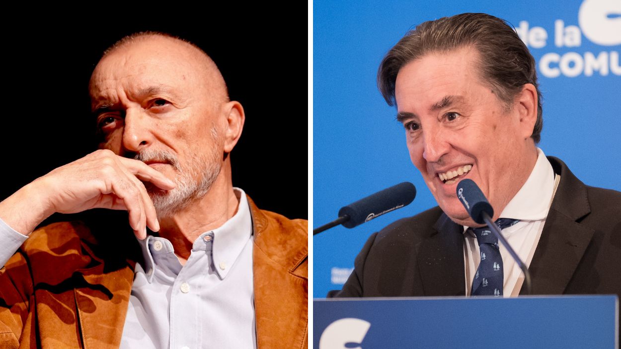 Fotomontaje de los escritores Arturo Pérez Reverte y Luis García Montero. Elaboración propia.