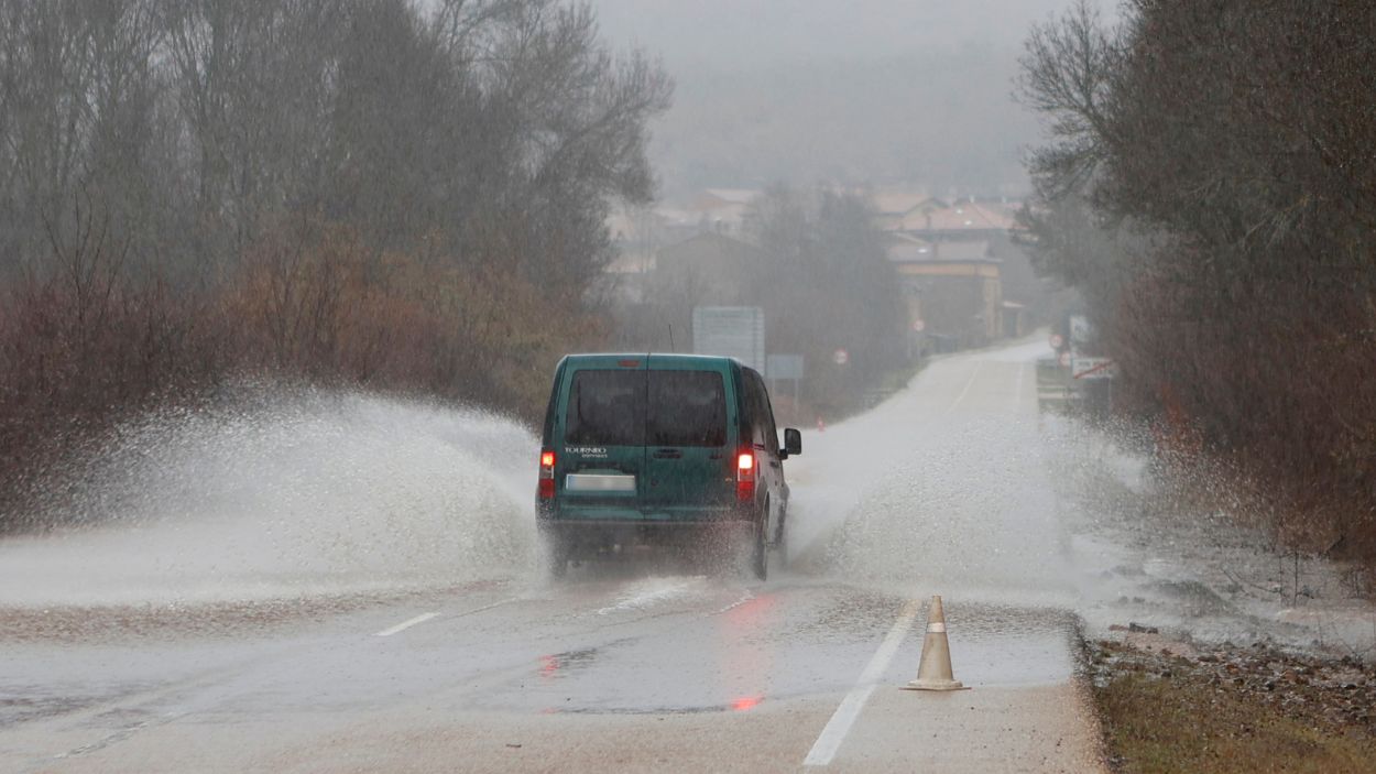 Tramo de la SO- 820 a su paso por El Royo, a 10 de febrero de 2026, en Soria, Castilla y León. EP.