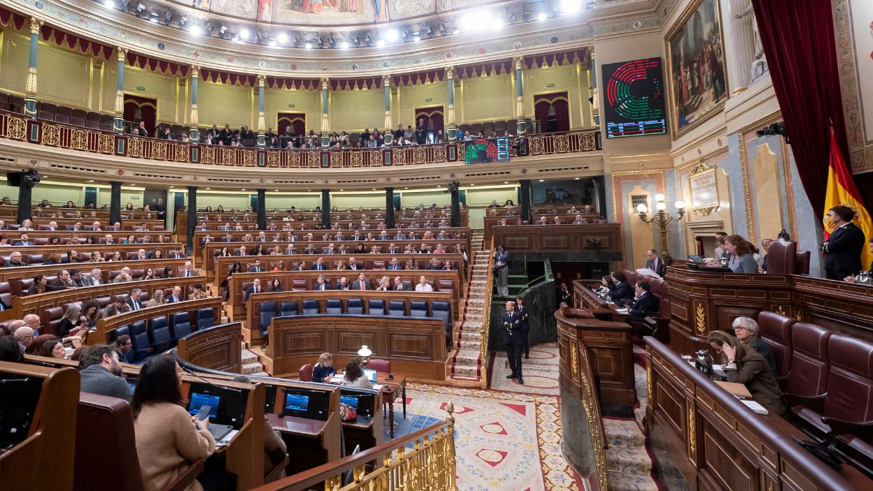 Hemiciclo durante una sesión plenaria, en el Congreso de los Diputados. EP.