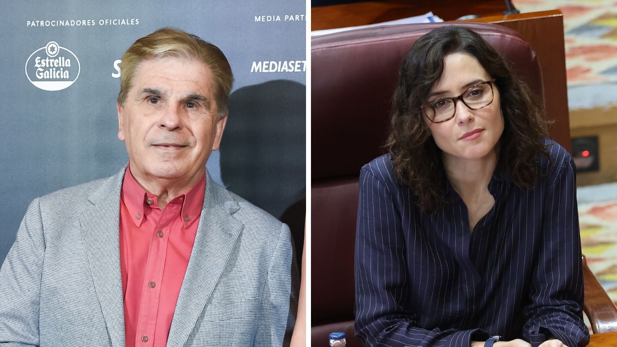 Fotomontaje del presentador Pedro Ruiz y la presidenta de la Comunidad de Madrid, Isabel Díaz Ayuso. Elaboración propia.