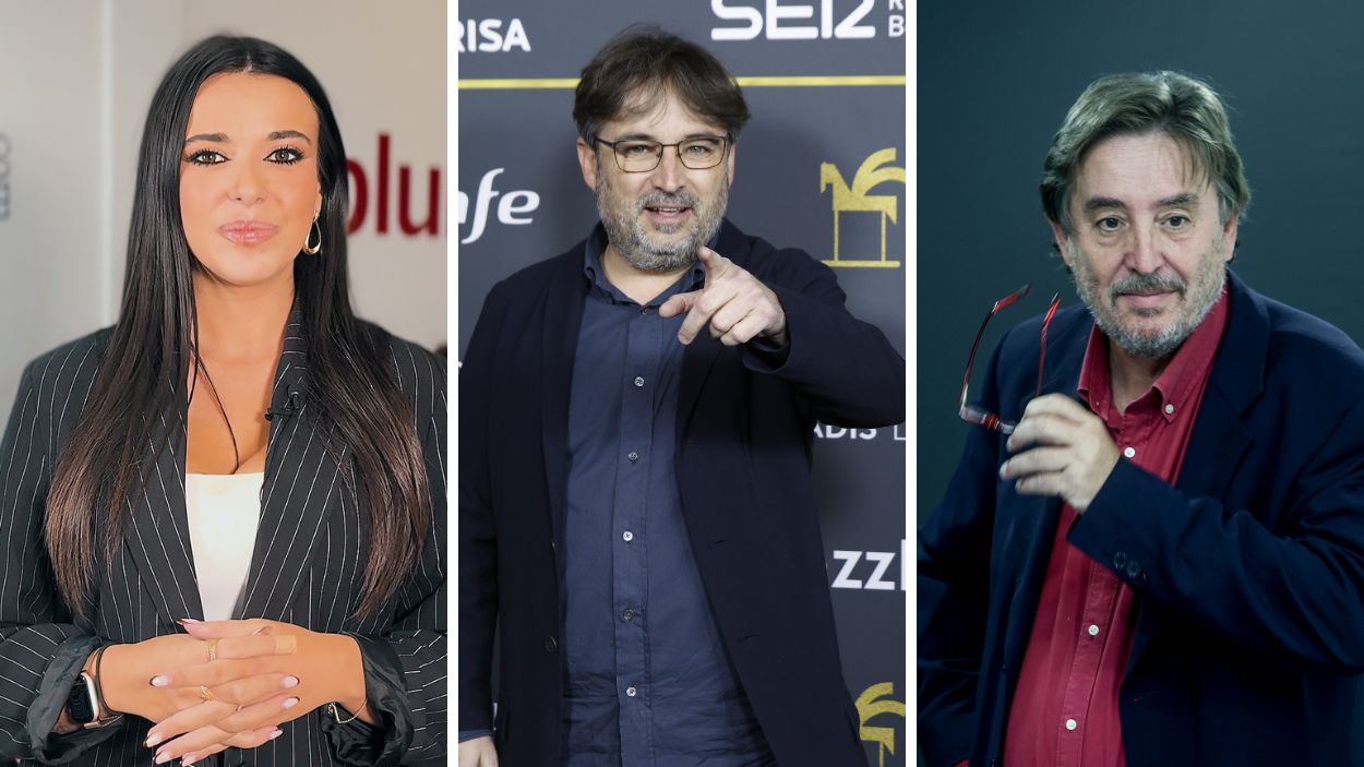 Montaje con Sarah Santaolalla, Jordi Évole y Luis García Montero. Elaboración propia. 