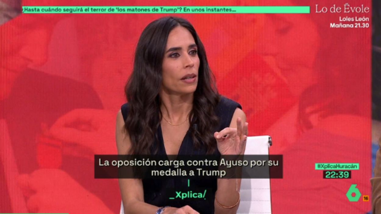La periodista Pilar Velasco durante una tertulia de 'laSexta Xplica'. Atresmedia.